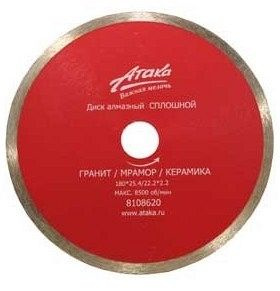 ДИСК АТАКА 200*25,4 мокрорез (гранит)