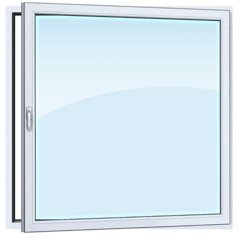 Пластиковое окно KBE 900х900 одностворчатое, однокамерное
