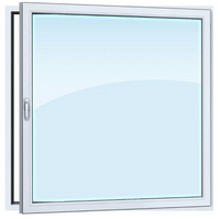 Пластиковое окно KBE 900х900 одностворчатое, двухкамерное
