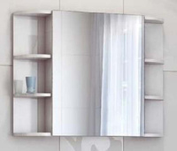 Зеркальный шкаф VALENTE FESTA Fst750 12 белый глянец (750х163х650)