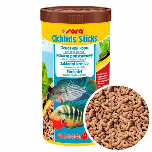 Корм Sera для рыб CICHLID Sticks 1000мл