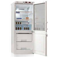Холодильник комбинированный лабораторный ХЛ-250 "ПОЗИС" белый тонир стекло