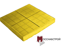 Плитка для площадки для авто "Сеточка" 350х350х50 мм желтая