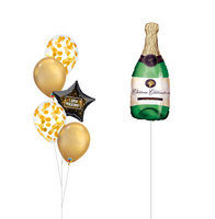 Фонтан из воздушных гелиевых шаров "Шампанское и пузырьки"