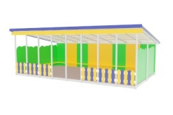 Теневой навес Ультра 3 8480х5260х3100 по ц/ст 8000х4500