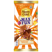 Шоколад Alpen Gold Max Fun молочныйкарамельный, ананас, 150 г