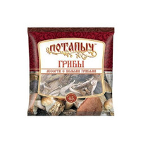 Потапычъ Ассорти с белыми грибами, пакет полиэтиленовый, Россия, 45 г