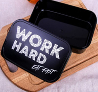 Ланч-бокс «Work hard», 1.2 л (арт: 4188641)