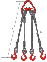 Четырехветвевой канатный строп (заплетка) з4СК-16,0/4,0м