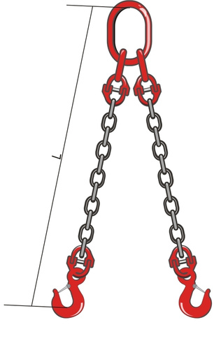Двухветвевой цепной строп ц2СЦ-4,3/1,0м