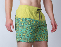 Пляжные шорты «Зелёная хохлома»