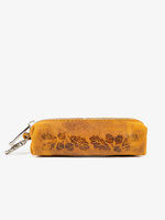 Ключница-Футляр из натуральной кожи «Крейзи» янтарного цвета