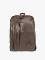 Кожаный рюкзак-компактный коричневого цвета