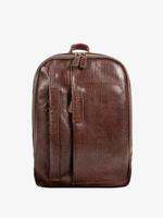 Кожаный рюкзак-компактный вишнёвого цвета