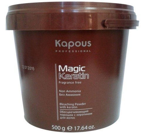 Осветляющая пудра в микрогранулах Non ammonia Magic Keratin (591, 500 г) Kapous (Россия)