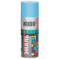 Эмаль аэрозольная, KUDO, универсальная, алкидная, глянцевая, голубая, 520 мл, KU-1010