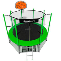 Каркасный батут i-JUMP Basket 12FT 360х360х240 см, зеленый