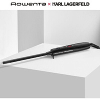 Плойка для завивки волос Rowenta Karl Lagerfeld CF311LF0, черный, эксклюзивное покрытие Keratin & Glow, время нагрева 30