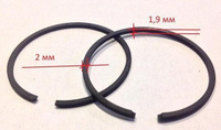 Кольцо поршневое 44х2 мм для мотокосы и бензокосы