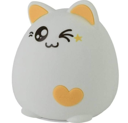 Декоративный светильник Эра nled-413-1w-y кот белый с желтым