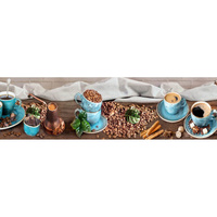Кухонный фартук Студия фартуков Голубые чашки с кофе