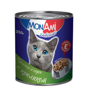 Монами 250гр. консервы для кошек Кролик кусочки в соусе