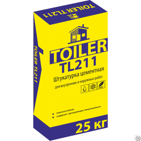 Штукатурка цементная TOILER TL 211-25кг