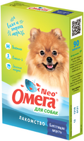 Витаминное лакомство для собак Омега Neo+ Блестящая шерсть Биотин Омега-3, 90 таблеток