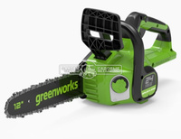 Пила аккумуляторная цепная GreenWorks GD24CS30K4 12" c АКБ 4 А/ч и ЗУ (PRC, BL 24В, 3/8"-1.3-45E, 2.6 кг)