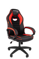 Офисное кресло Chairman game 16 экопремиум черный/красный