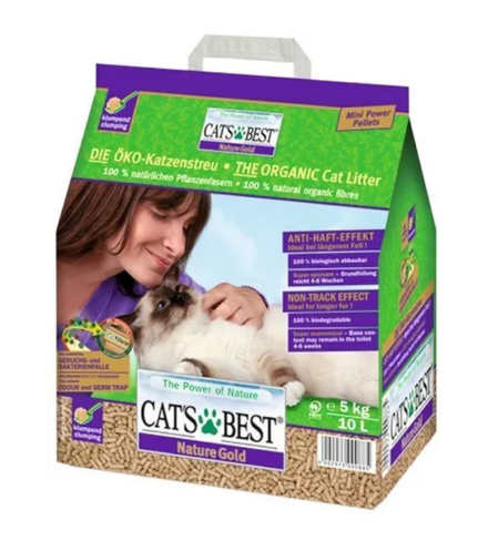 Наполнитель Cats Best Nature Gold 10л*5кг, древесн. комкующийся