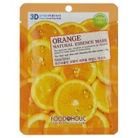 Food A Holic - Тканевая 3D маска с экстрактом апельсина для сужения пор и улучшения цвета лица Orange Natural Essence Ma