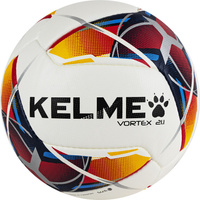 Мяч футб. KELME Vortex 21.1, 8101QU5003-423, р.4, 10 панелей, ПУ, ручная сшивка, бело-красный