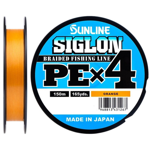 Шнур SIGLON PE×4 150 м (Orange) Sunline SIGLON PE×4 150M(Orange) #1.7/30LB