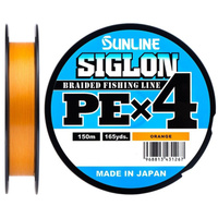 Шнур SIGLON PE×4 150 м (Orange) Sunline SIGLON PE×4 150M(Orange) #2.5/40LB