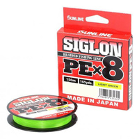 Шнур SIGLON PE×8 150M (Light Green) Sunline SIGLON PE×8 150M(Light Green) #0.3/5LB