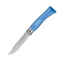 Нож №7 VRI Colored Tradition Sky blue нерж. сталь, рукоять граб, длина клинка8см (голубой) OPINEL 0014246