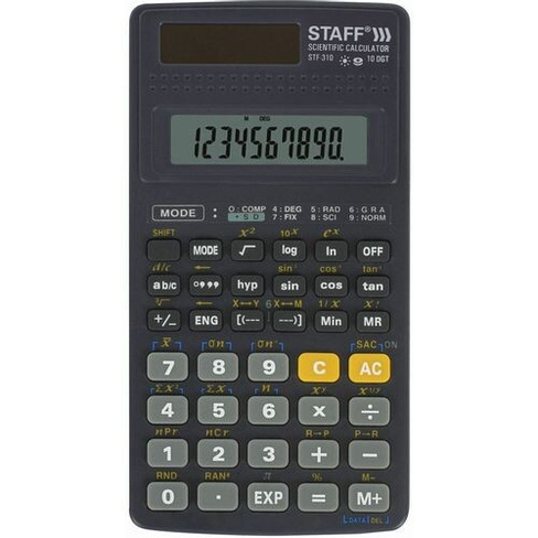 Калькулятор STAFF STF-310, 10+2-разрядный, черный