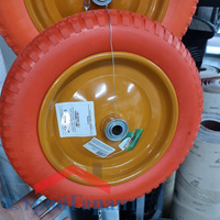 Колесо полиуретановое 3.00-8, подшипник 16 мм, длина оси 90 мм Palisad