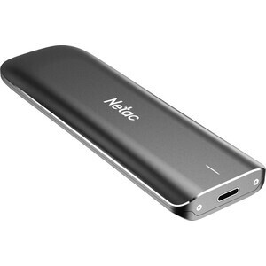 Внешний накопитель SSD NeTac ZX Black USB 3.2 Gen 2 Type-C External SSD 500GB, R/W up to 1050MB/950MB/s, with USB C to A