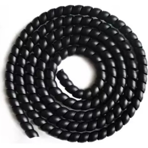 Спиральная пластиковая защита PARLMU SG-40-F11, полипропилен, размер 40, плоская поверхность, цвет черный, длина 1 м