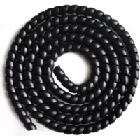 Спиральная пластиковая защита PARLMU SG-40-F11-k2, полипропилен, размер 40, плоская поверхность, цвет черный, длина 2 м