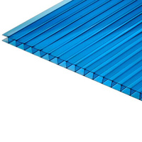 Сотовый поликарбонат 4 мм синий,2100*6000