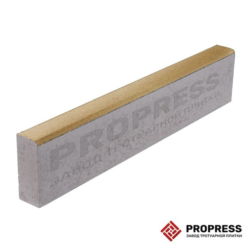 Бордюр садовый Propress 1000х200х80 Жёлтый гладкий