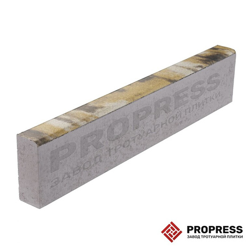 Бордюр садовый Propress 1000х200х80 №23 «Жёлтый агат» гладкий