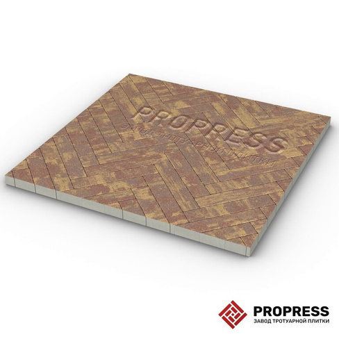 Тротуарная плитка Propress Паркет 500х100 №6 «Осень»