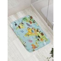 Противоскользящий коврик для ванной, сауны, бассейна JOYARTY Веселая карта