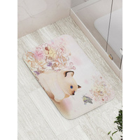 Противоскользящий коврик для ванной, сауны, бассейна JOYARTY Игривый котик
