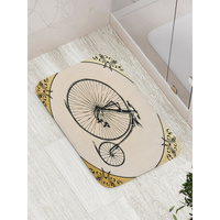 Противоскользящий коврик для ванной, сауны, бассейна JOYARTY Велосипед с разными колесами