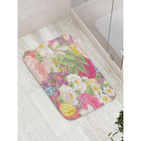 Противоскользящий коврик для ванной, сауны, бассейна JOYARTY Цветочная картина
